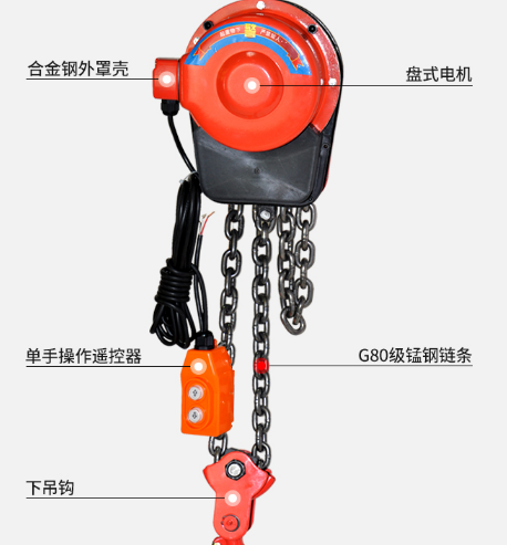 DHS环链电动葫芦提升机结构图分享